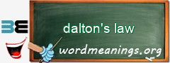 WordMeaning blackboard for dalton's law